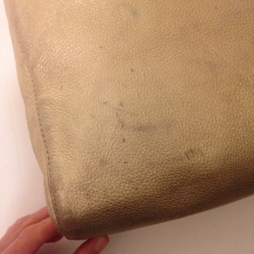 Michael Kors gold metallic leather bag